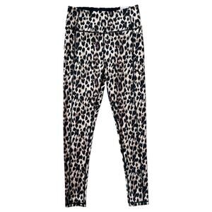 Victoria's Secret Animal Leopard Print High Waisted Leggings Pockets Size 10 NEW